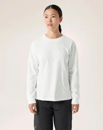 Arc'teryx Kragg Cotton Bird Top Womens White Long Sleeve Crew Neck GBO2657