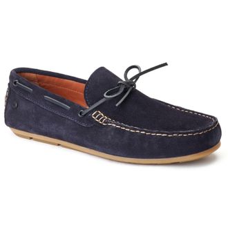 Base London Brooks Leather Mens Navy Standard Loafers - Size UK 12