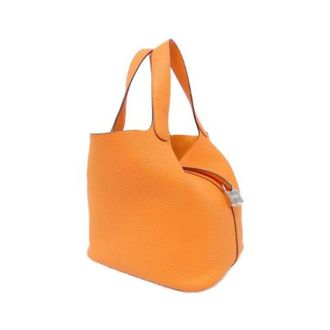 Herm&egrave;s unisex, Pre-owned, Oranje, Maat: ONE Size Leer