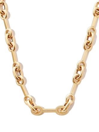 Lauren Rubinski 14K Yellow Gold Medium Diamond Chain Necklace - Womens - 14kt Gold/White Diamond