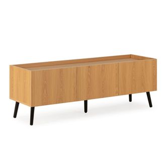 HOMN Mueble tv 3 puertas color roble