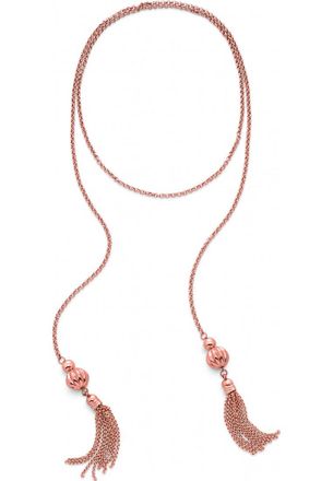 Folli Follie Womens 1N17T007R Ladies Necklace - Rose Gold Sterling Silver - One Size