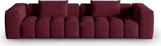 CXL by Christian Lacroix Sofá modular 5 plazas de tejido estructural granate