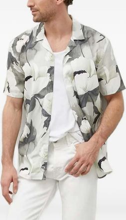 Bruuns Bazaar Camicia a fiori con maniche corte - Bianco