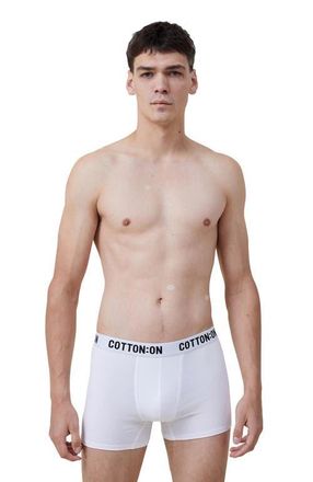 Cotton On Mens Mens Organic Cotton Trunks in White White Black at Nordstrom, Size Medium