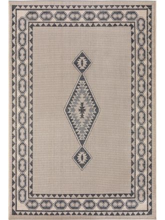 benuta Alfombra de exterior & interior beige/azul 100x150