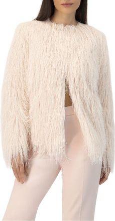 Ivonne Fringe Coat with Snap Closures in Dusty Pink at Nordstrom, Size 10