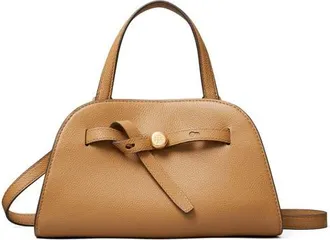 Tory Burch Romy Small Bauletto Leather Handbag in Tiramisu at Nordstrom