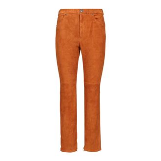 Isabel Marant Dorotthea Suede Trousers - female - Isabel Marant - Slim-fit Trousers - Brown - XS - Trousers