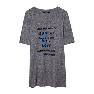 Zadig&Voltaire T-Shirts, male, Gray, XL, Tommy Sunday T-Shirt