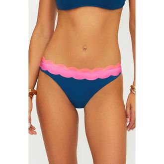 Beach Riot Fay Scallop Bikini Bottoms in Seashell Isle Colorblock at Nordstrom, Size X-Small