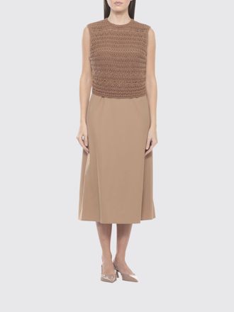 Fabiana Filippi Viscose Dress with Crochet Bodice