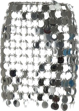 Paco Rabanne Minirok - Dames - Korte rokken - Grijs - XS - Rokken