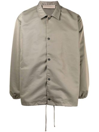 Fear of God logo-print coach jacket - Green