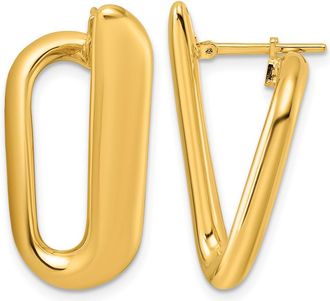 Diamond2Deal 14K Yellow Gold Round Hoop Earrings 28.7 mm