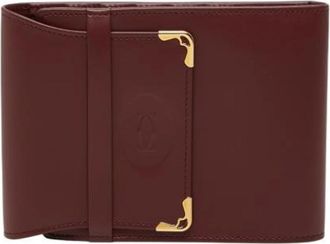 Cartier Pre-owned Wallet (bi-fold) - Dames - Vintage Accessoires - Rood - ONE Size - Leer - Vintage