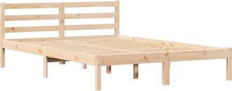 vidaXL Vidaxl - Marco De Cama Marr&oacute;n 220 X 140 Cm Madera Maciza De Pino
