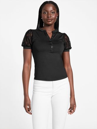 Guess Stacy Lace Sleeve Top