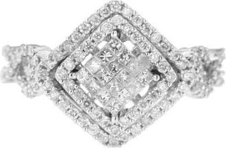 House of Brilliance 14KT White Gold Diamond Composite Ring at Nordstrom, Size 7