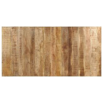 Berkfield Home Decorative Dining Table 200x100x76 cm Rough Mango Wood in Brown | Size: 200 x 100 x 76 cm