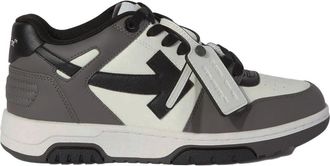 Off-white Donkergrijs/Zwart Sneakers - Out Of Office - Heren - Sneakers - Veelkleurig - 44 EU - Leer - Schoenen