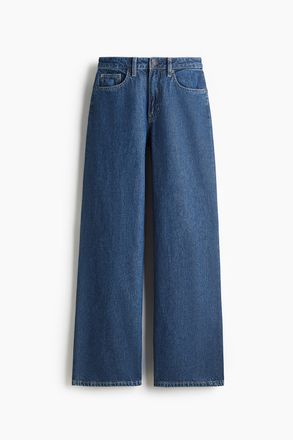 H&M Wide High Waist Jeans - Denimblau