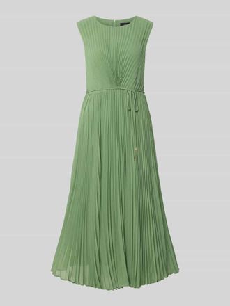 s.Oliver Black Label Regular Fit Kleid mit Plissee in Gruen, Gr&ouml;&szlig;e 36