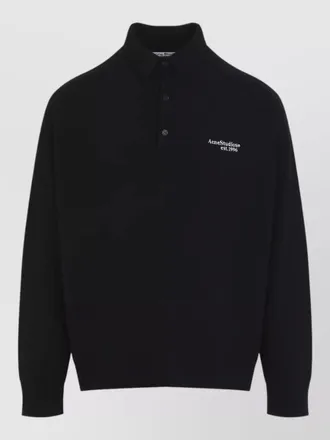 Acne Studios polo sweater yak wool blend knit
