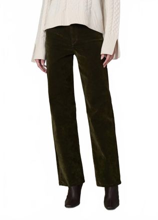 Joe's Margot Straight Flocked Jeans In Olive