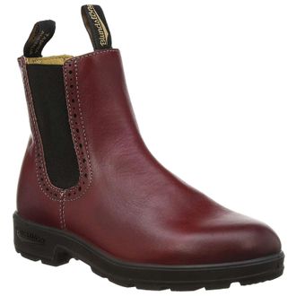 Blundstone 1443 Leather Unisex Ankle Boots - Burgundy Rub - Size:UK 4.5