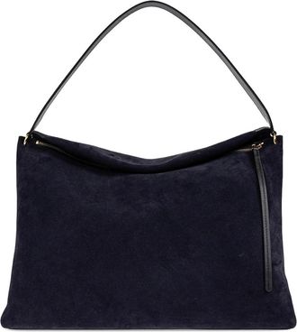 Wandler Penelope Shoulder Bag In Navy Blue Suede