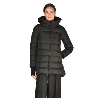 Herno Piumino Linea Ad A - Dames - Jassen - Zwart - Maat: M Wol