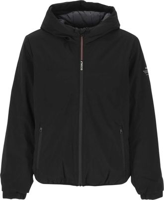 Ecoalf Cartes Hooded Quilted Logo-Print Jacket