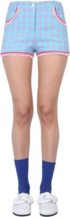 Moschino Blue Houndstooth Shorts