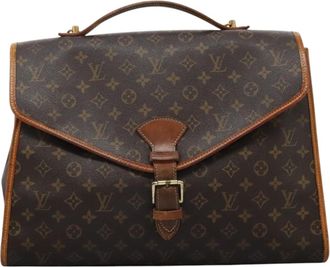 Louis Vuitton Beverly Brown Canvas Handbag (Pre-Owned)