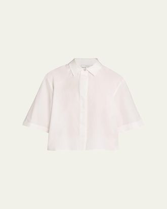 Vince Short-Sleeve Poplin Shirt