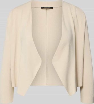 Comma Strickjacke in offener Passform mit 3/4-Arm in Sand, Gr&ouml;&szlig;e L
