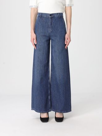 Liu Jo Jeans svasati in denim di cotone con strass Liu Jo
