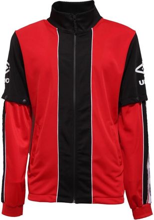 Umbro Acetate Sweatshirt met Afneembare Mouw - Heren - Vesten met rits - Rood - S - Hoodies & sweatvesten