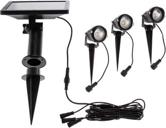 Lindby LED outdoor solar lights Malida made of Aluminium