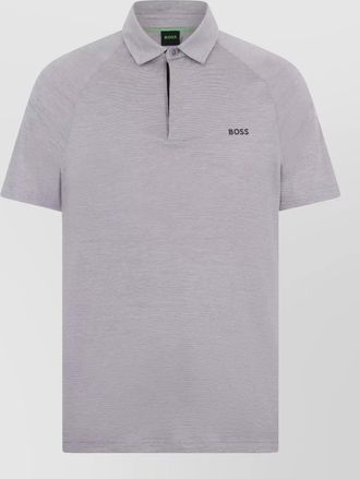HUGO BOSS short sleeve cotton blend polo shirt