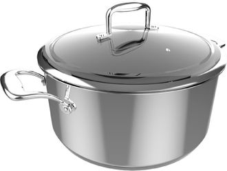 Cecotec Cecotec Olla Polka Classy 28 Pot Steel. Di&aacute;metro 28 Cm, Capacidad 7,5 L, Acero Inoxidable 18/10, Revestimiento Antiadherente