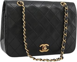 Chanel Pre-owned Vintage Schoudertas - Dames - Vintage Schoudertas - Zwart - ONE Size - Leer - Vintage