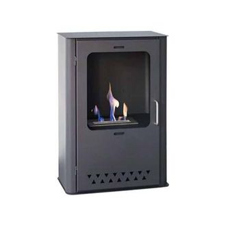 Dmora Estufa De Bioetanol Dstrootma, Chimenea De Bioetanol, Estufa Ecol&oacute;gica, Calefactor Sin Chimenea, Made In Italy, 50x30 H68 Cm, Gris - Dmora