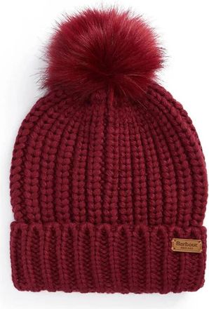 Barbour Cappello Saltburn - unisex - Hoeden - Rood - ONE Size - Leer - Accessoires