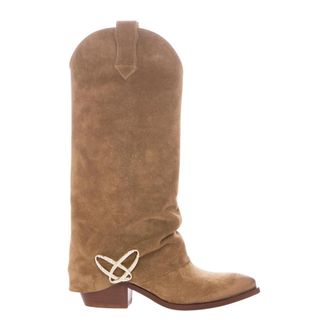 Ovye By Cristina Lucchi Beige Laarzen voor Vrouwen - Dames - Cowboylaarzen - Beige - 38 EU - Schoenen