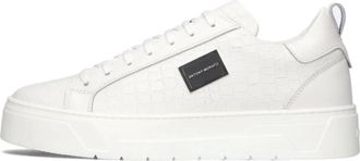 Antony Morato Schoenen, Heren, Wit, 41 EU, Leer, Heren Leren Sneakers Bold