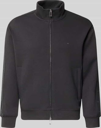 Emporio Armani Sweatjacke mit Stehkragen und Zweiwege-Rei&szlig;verschluss in Black, Gr&ouml;&szlig;e XL
