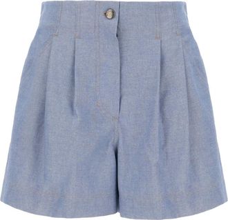 Moncler Light Blue Solid Shorts