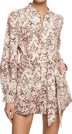 Kivari Simone Playsuit Dress In Beige